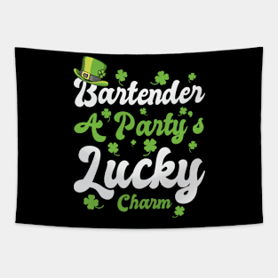 St. Patrick's Day Shamrock Clover Bartender Lucky Charm Tapestry