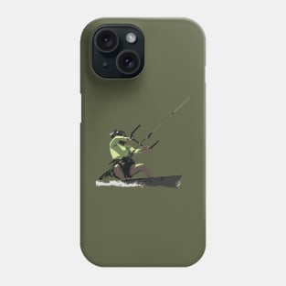 Kitesurfer Action Water Sports Artistic Illustration Phone Case