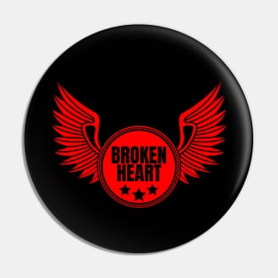 Broken heart wing Pin