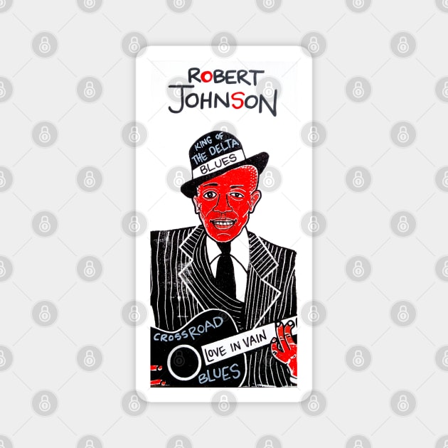 Robert Johnson Magnet by krusefolkart