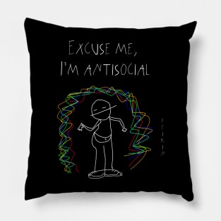 excuse me, I'm antisocial Pillow