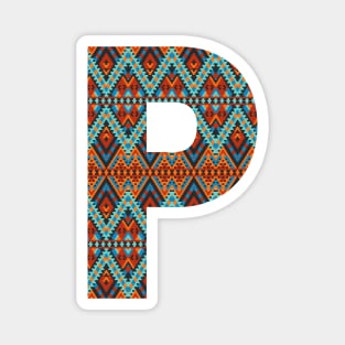 Letter P- boho design Magnet