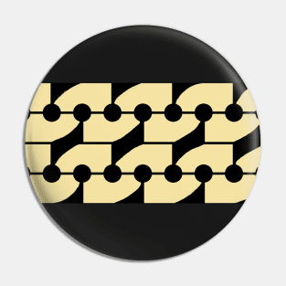 Geopat in Pale Yellow and Black Pin