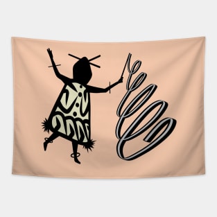 Gymnast with Ribbon Stick Tapestry