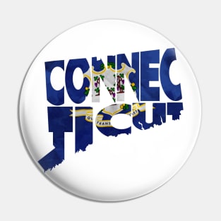 Connecticut Typo Map Pin