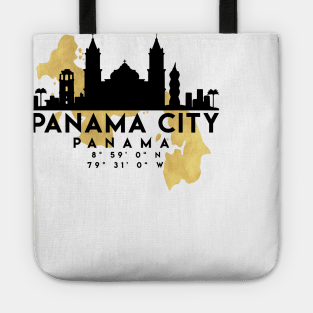 Panama City Panama Skyline Map Art Tote