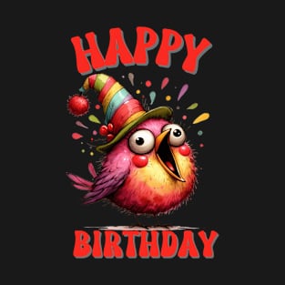 Funny Bird Happy Birthday T-Shirt