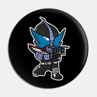 Kamen Rider Drake Chibi Style Kawaii Pin