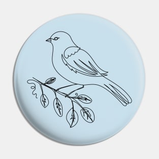 Continuous Line Bird Pin