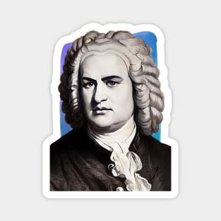 German Composer Johann Sebastian Bach illustration Magnet