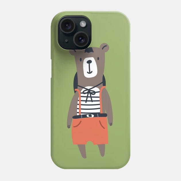 Back To School Bear Phone Case by JunkyDotCom