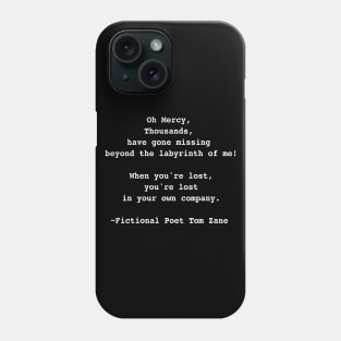 Tom Zane Final Poem Phone Case