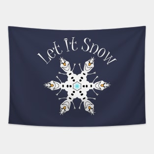 Snowman Snowflake Tapestry