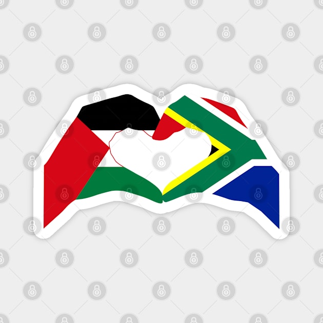 We Heart Palestine & South Africa Patriot Series Magnet by Village Values