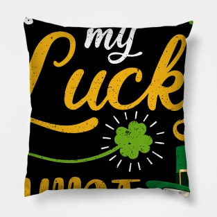 Baseball This is My Lucky Shirt St Patrick's Day Pillow