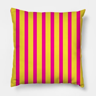 Acoose | Pink and Yellow Stripes Pattern Pillow