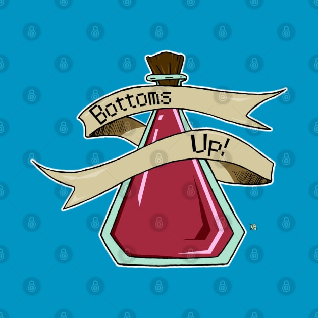 Bottoms Up! Health Potion by TaliDe