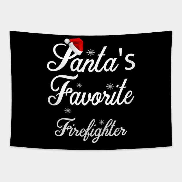 santas favorite firefighter Tapestry by NiceTeeBroo