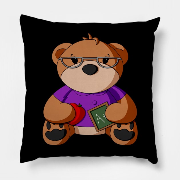 Female Teacher Teddy Bear Pillow by Alisha Ober Designs