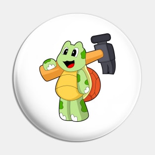 Turtle Handyman Hammer Pin