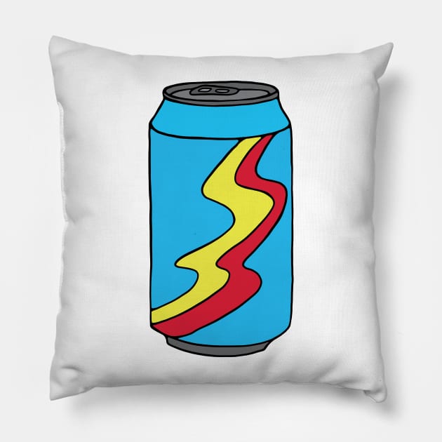 Blue Soda Can Pillow by murialbezanson