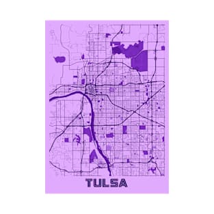 Tulsa - United States Lavender City Map T-Shirt