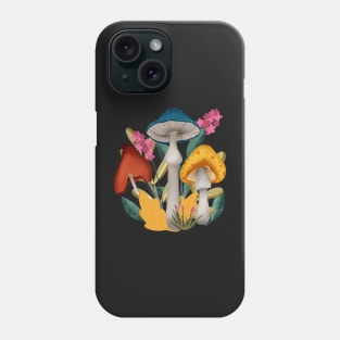 Whimsy Mushrooms in an autumn forest Phone Case