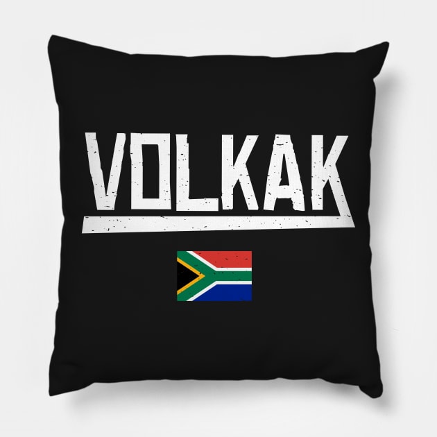 Volkak South Africa Kak Funny Afrikaans Phrase Pillow by BraaiNinja