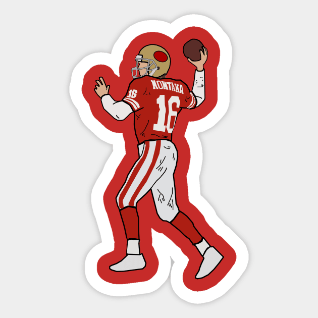 Joe Montana - San Francisco 49ers - Nfl - Sticker