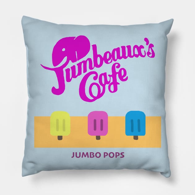 Jumbeaux's Cafe Pillow by MushuSupplyCo