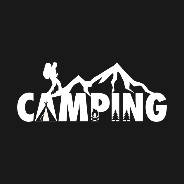 I Love Camping Vacation Mode Hiking Kayaking Fans by klimentina