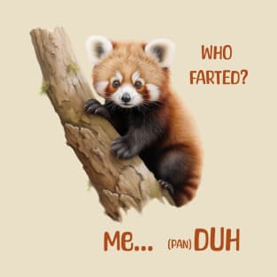 Who Farted? Funny red panda T-Shirt