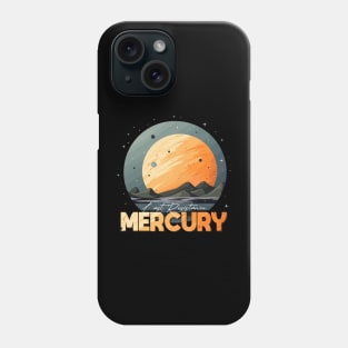 Mercury Planet Logo, Solar System Space Exploration Art Phone Case