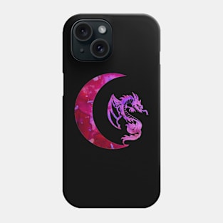 Purple Crescent Moon and Dragon Phone Case