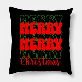 Merry Christmas Groovy Time Pillow