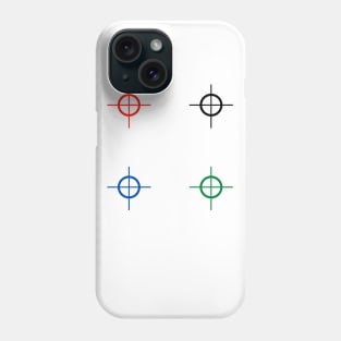 red black blue green target design Phone Case