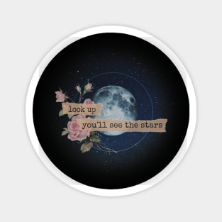 magical quote moon dream love romantic clouds music literature flowers sky clouds aesthetic vintage retro beautiful dream Magnet