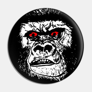 Scary White Gorilla Pin