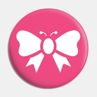 RIBBON BUTTERFLY (WHITE) Pin