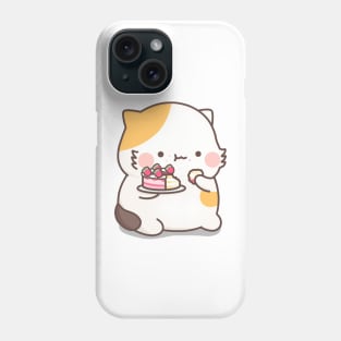 Muffin cat eating cake Phone Case