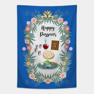 Happy Passover Festival Traditional Symbols Pesach Seder Decoration Tapestry