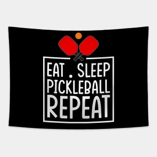 Eat Sleep Pickleball Repeat Funny Pickleball Lover Tapestry