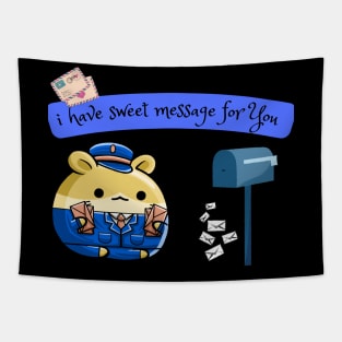 I Have A Sweet Hamster Message For You Funny Gifts Tapestry