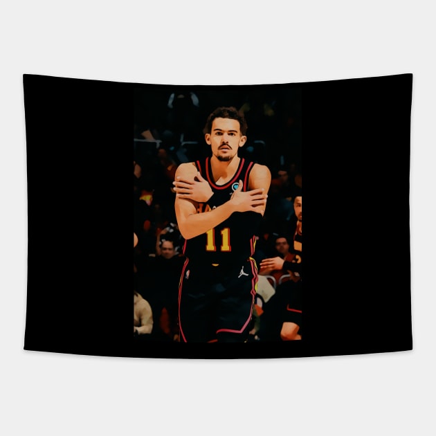 Ice Trae Young Tapestry by Playful Creatives