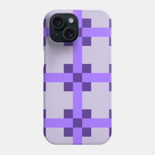 Shades of purple Star and Cross Patchwork Pattern Phone Case