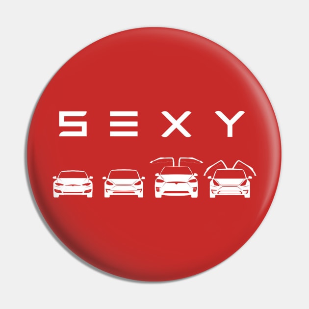 S3XY Tesla - Model S, Model 3, Model X, Model Y Pin by LogoBunch