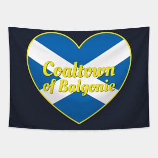 Coaltown of Balgonie Scotland UK Scotland Flag Heart Tapestry