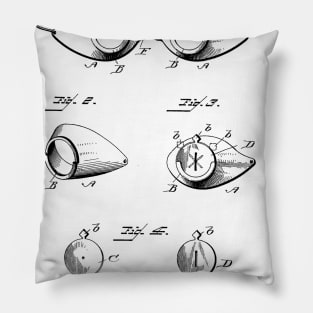 Opera Glasses Vintage Patent Hand Drawing Pillow