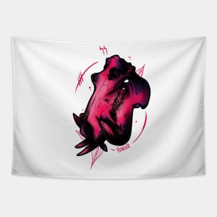 Hungry Hippo Skull Tapestry