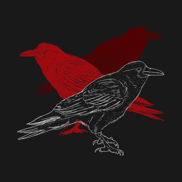 Birds Raven by shirtsyoulike